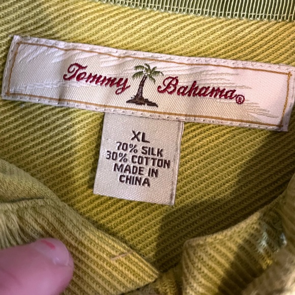 Tommy Bahama men’s XL polo shirt silk cotton blend light green comfort casual - Picture 5 of 10